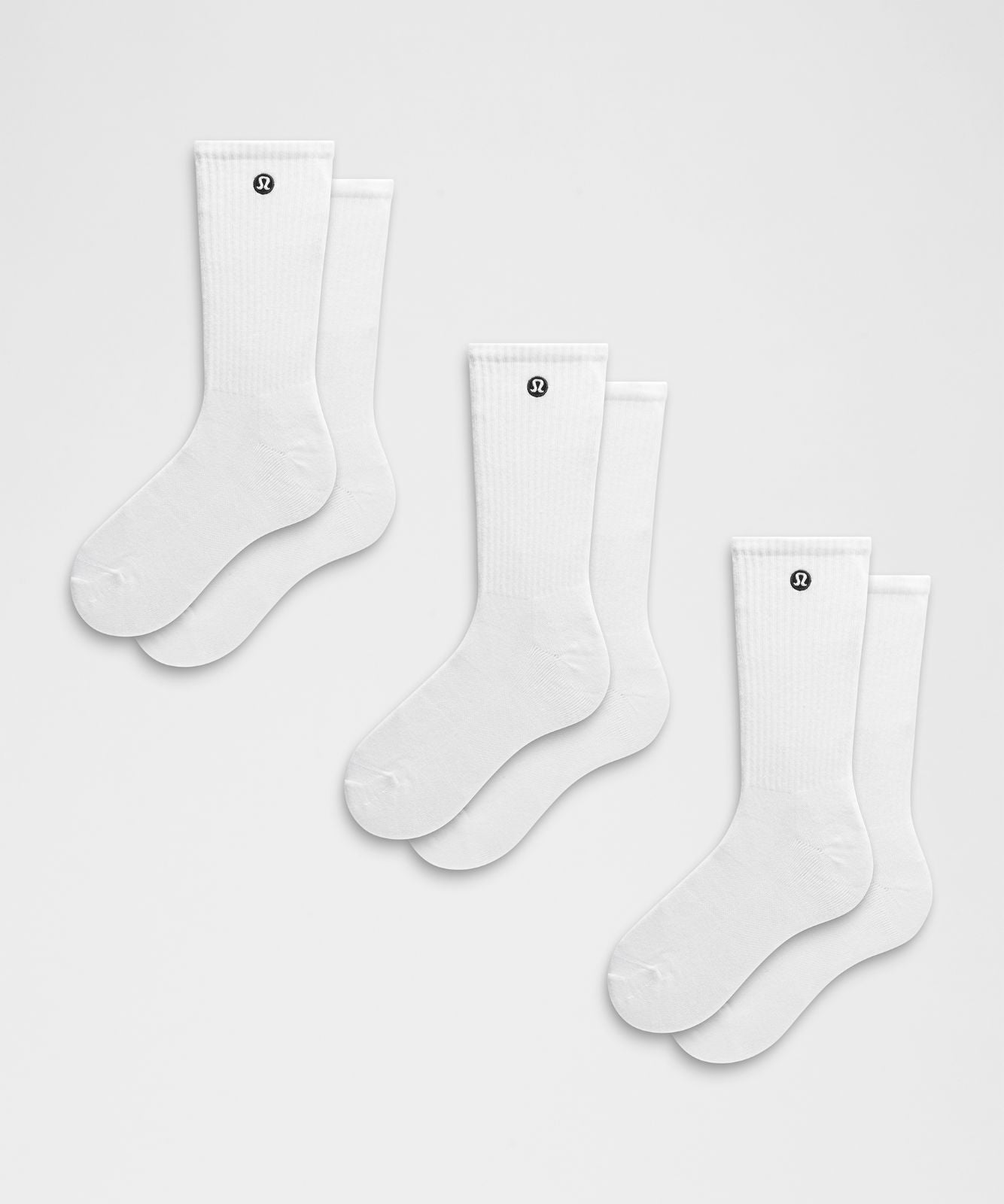 Unisex Daily Essential Crew Socks *3 Pack White