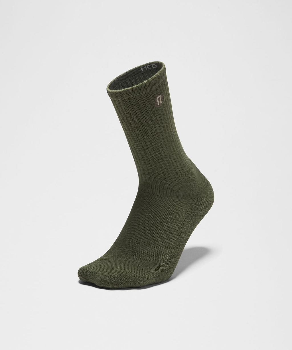 Unisex Daily Essential Crew Socks *3 Pack Sassy Sage/Hailstone Grey/White