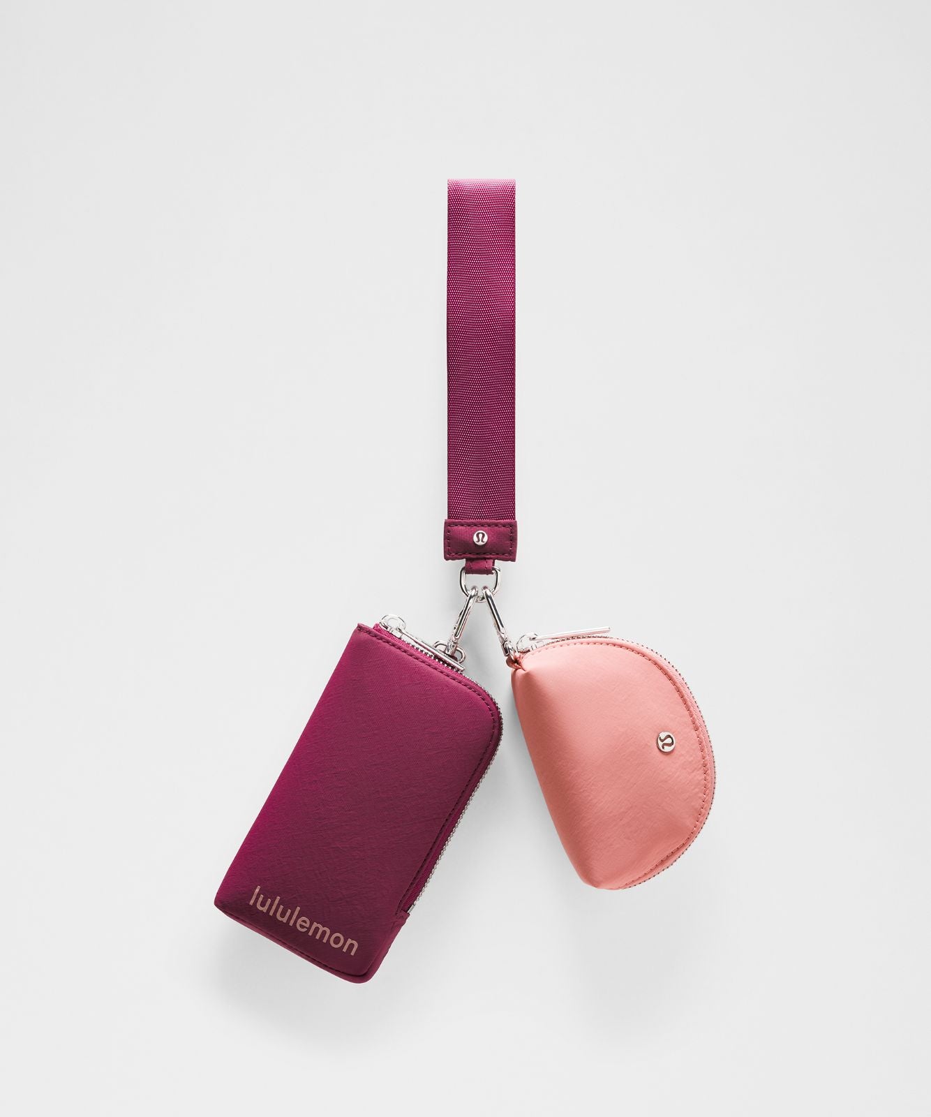 Dual Pouch Wristlet *Wallet Raspberry Rave/Pink Parade/Silver