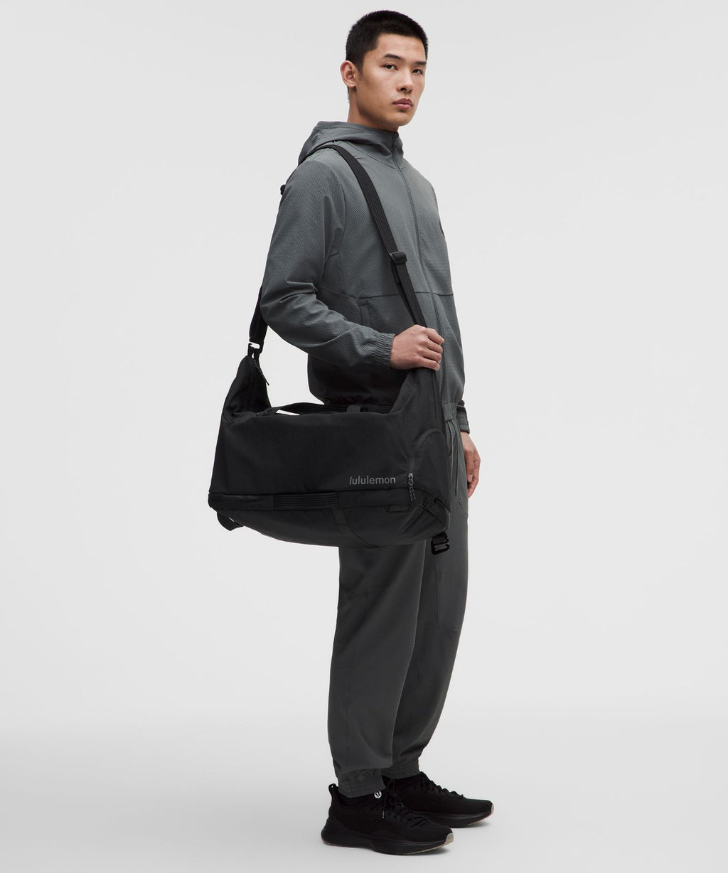 3-in-1 Gym Duffle Bag Large 35L Black/Onyx Grey