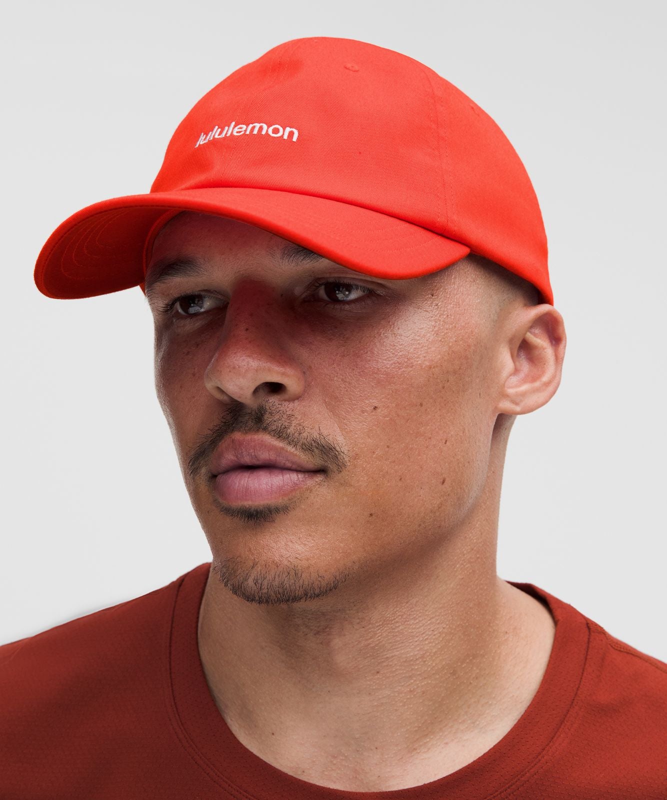 Classic Ball Cap *Wordmark Cherry Ember/White