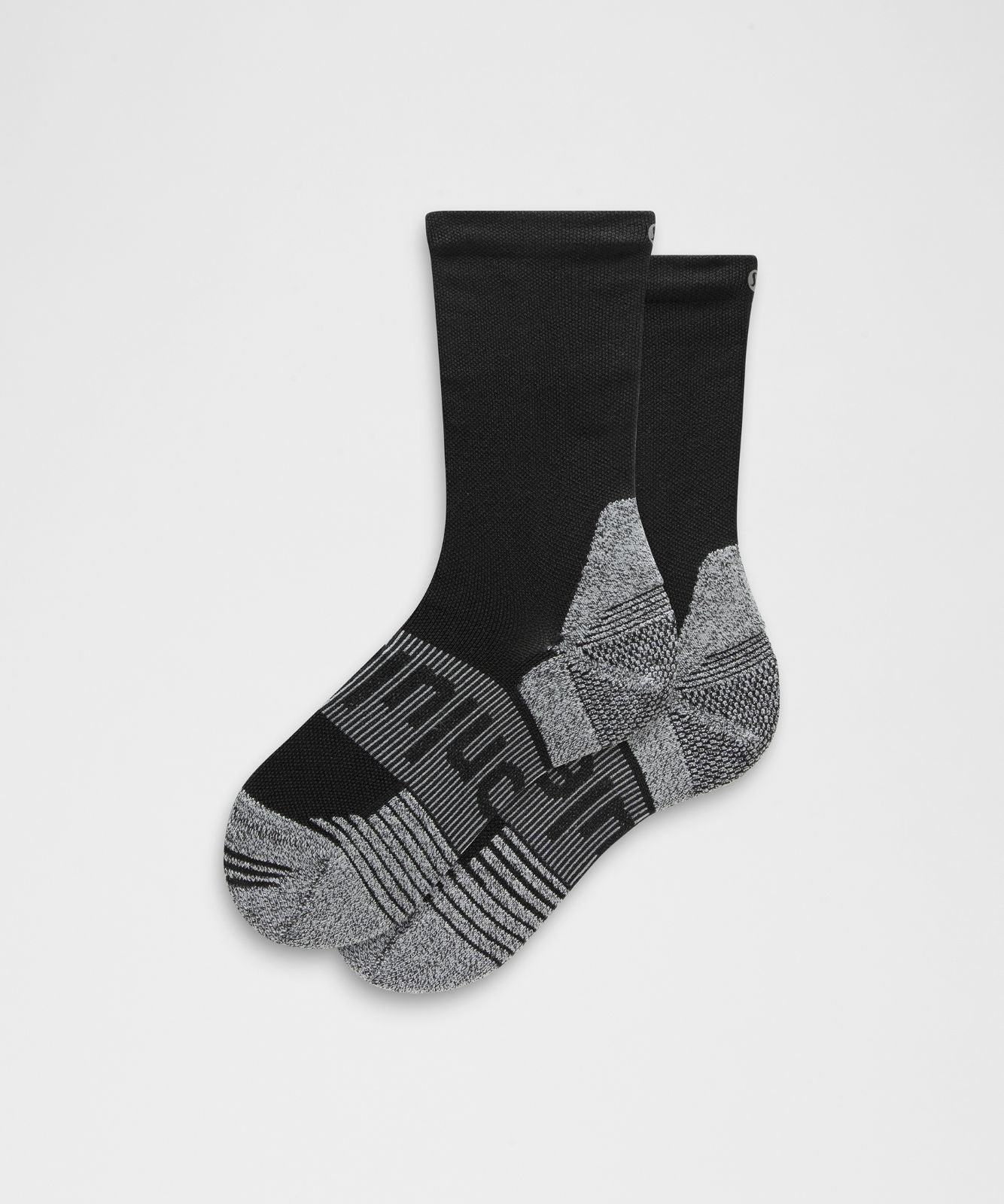 Unisex Power Stride Cushion Crew Socks Black