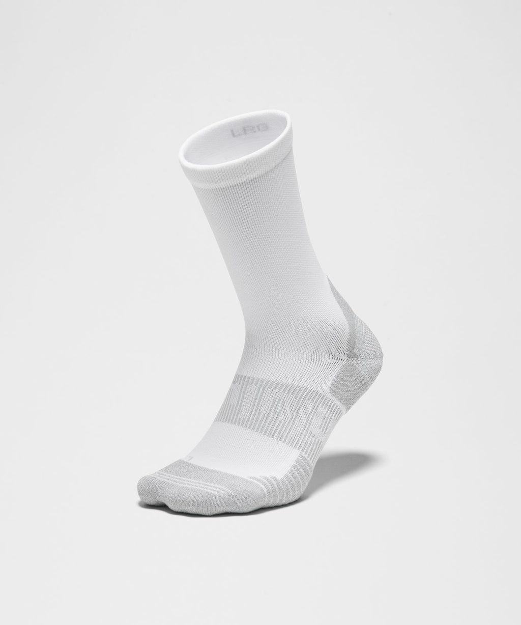 Unisex Power Stride Cushion Crew Socks White