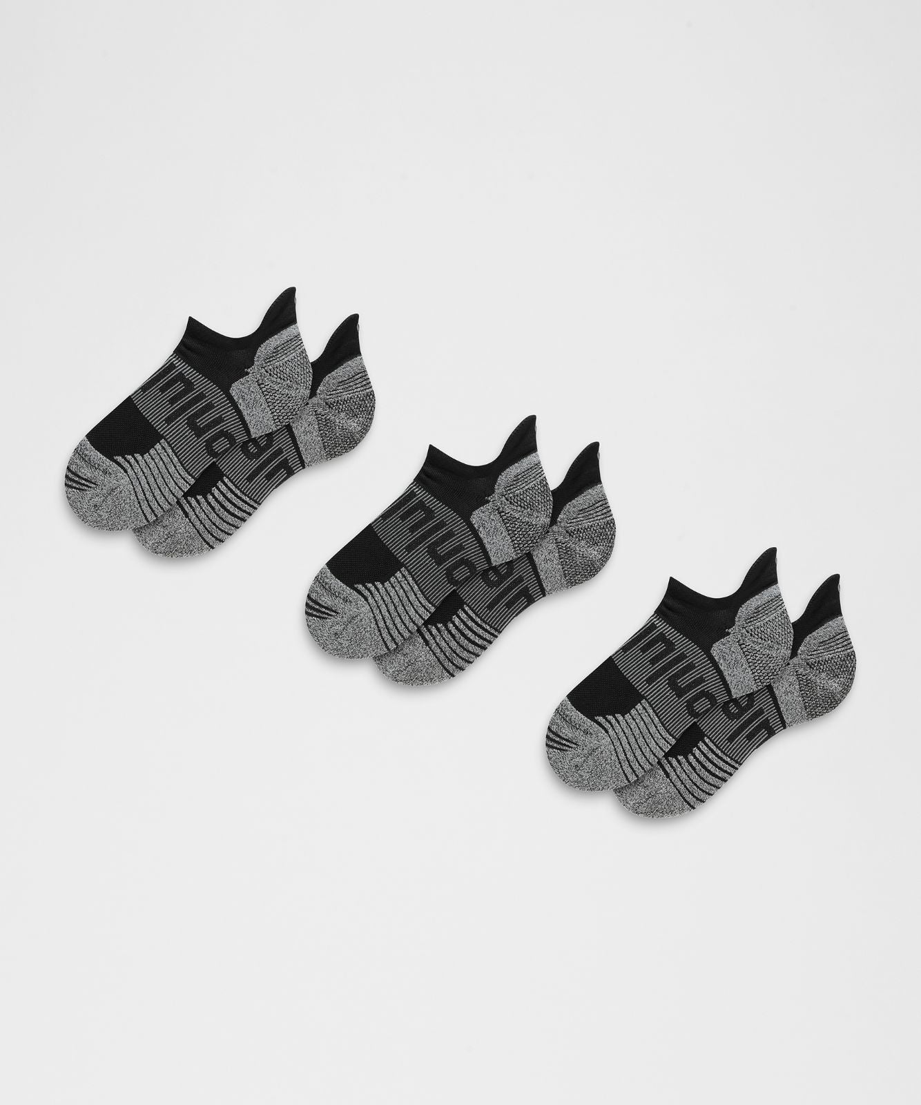 Unisex Power Stride Cushion Tab Socks *3 Pack Black
