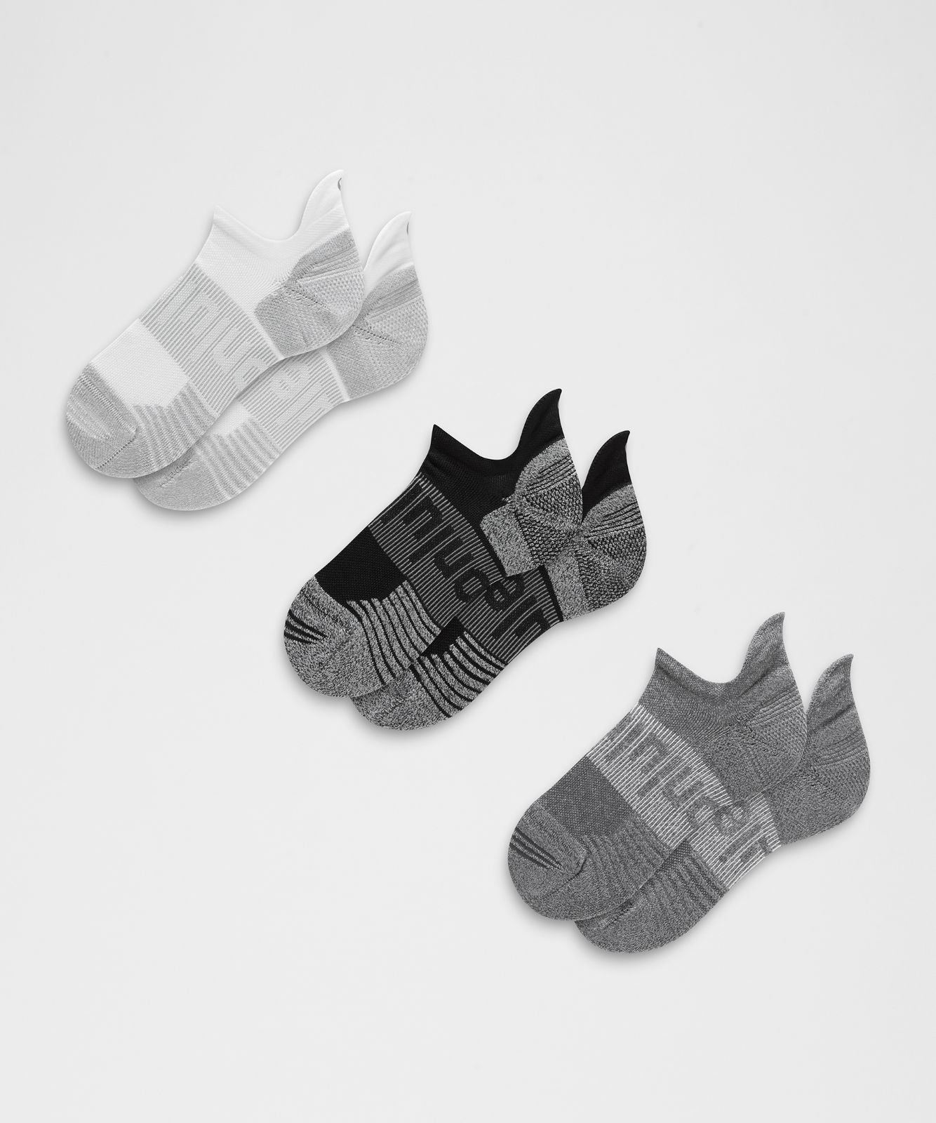 Unisex Power Stride Cushion Tab Socks *3 Pack White/Heather Grey/Black