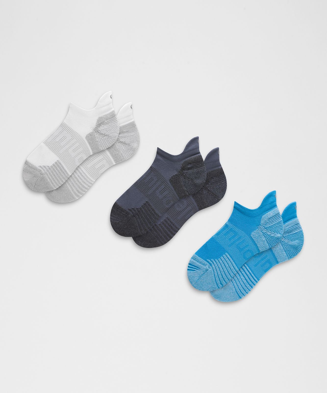 Unisex Power Stride Cushion Tab Socks *3 Pack Luminous Aqua Tone/White/Dusty Diamond