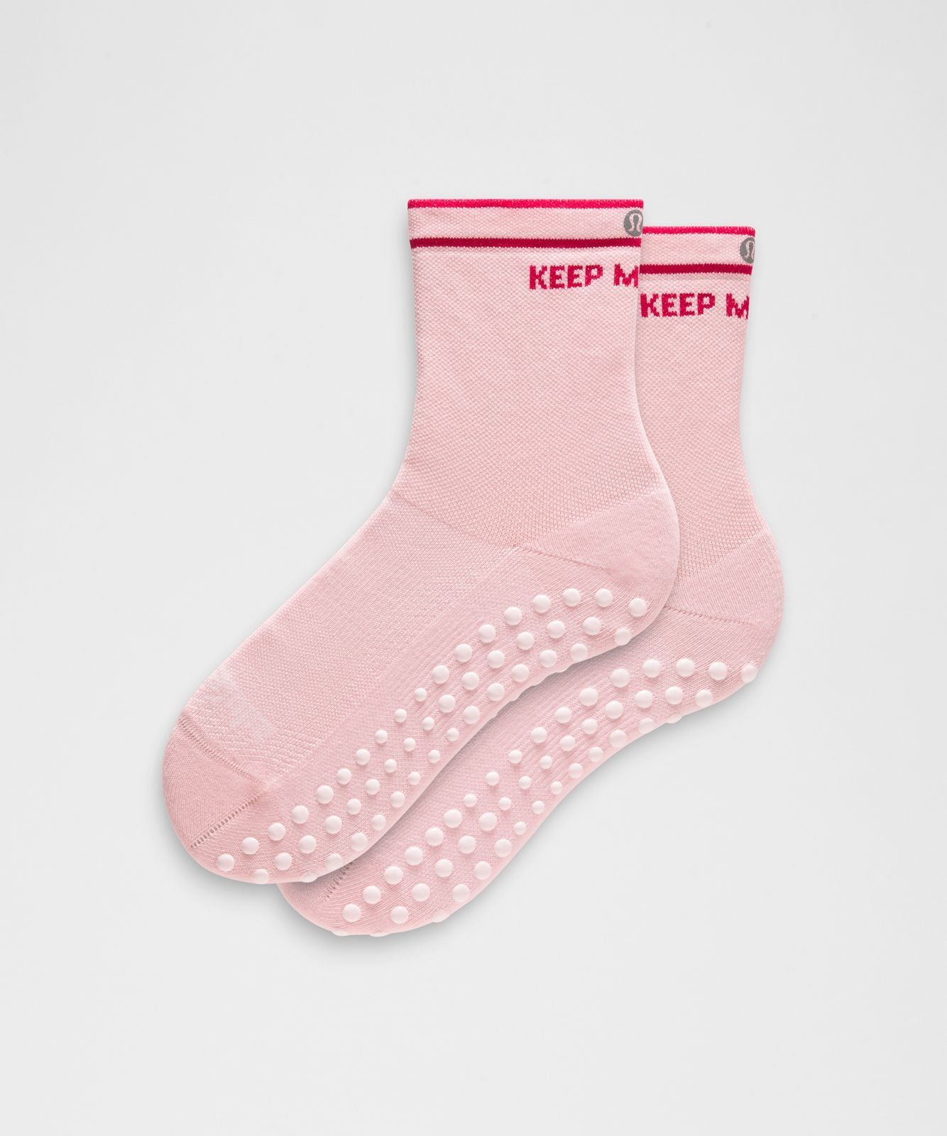 Unisex Find Your Balance Grip Quarter Socks Pink Pearl