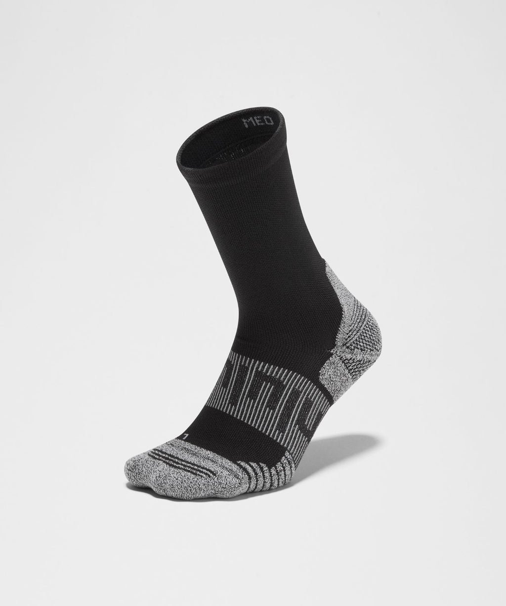 Unisex Power Stride Cushion Crew Socks *3 Pack Black