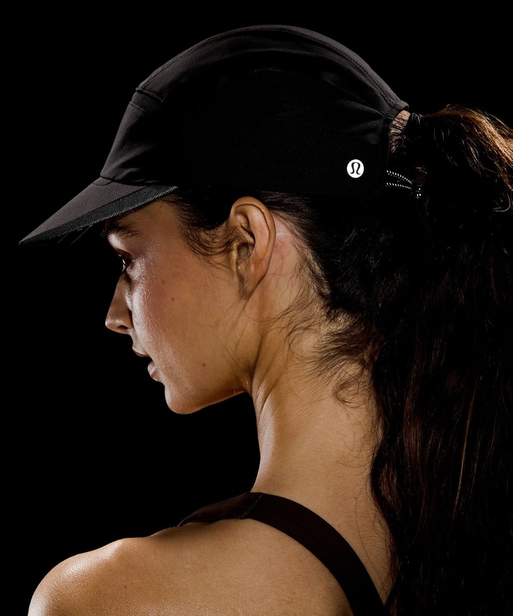 Mesh Panelled Running Hat Black