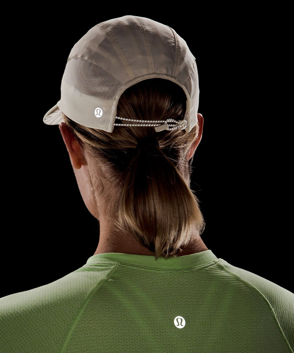 Mesh Panelled Running Hat Light Ivory