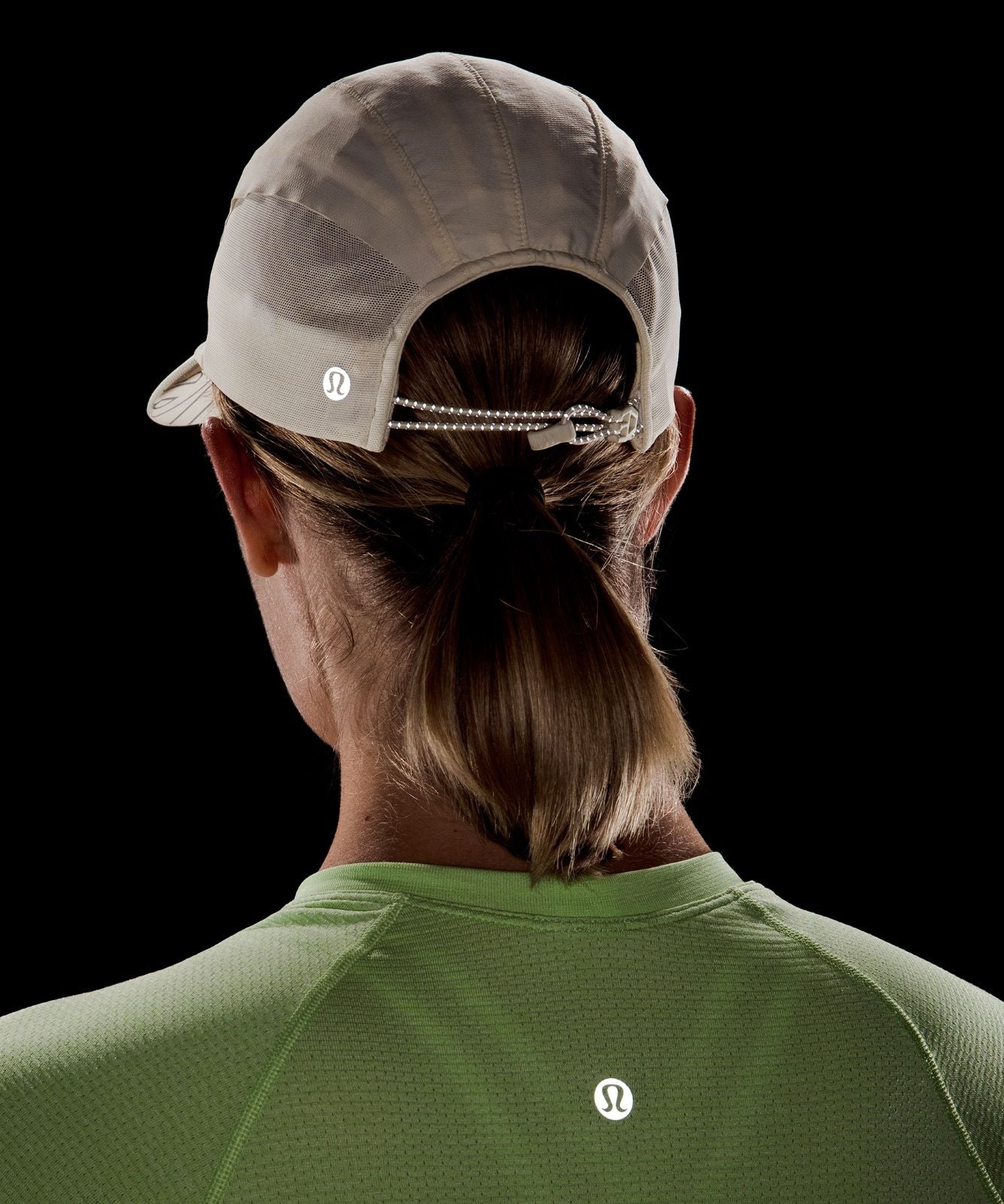 Mesh Panelled Running Hat Light Ivory