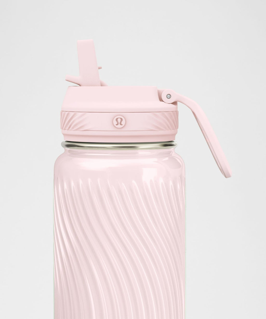Back to Life Sport Bottle 24oz Straw Lid *Wave Pink Pearl