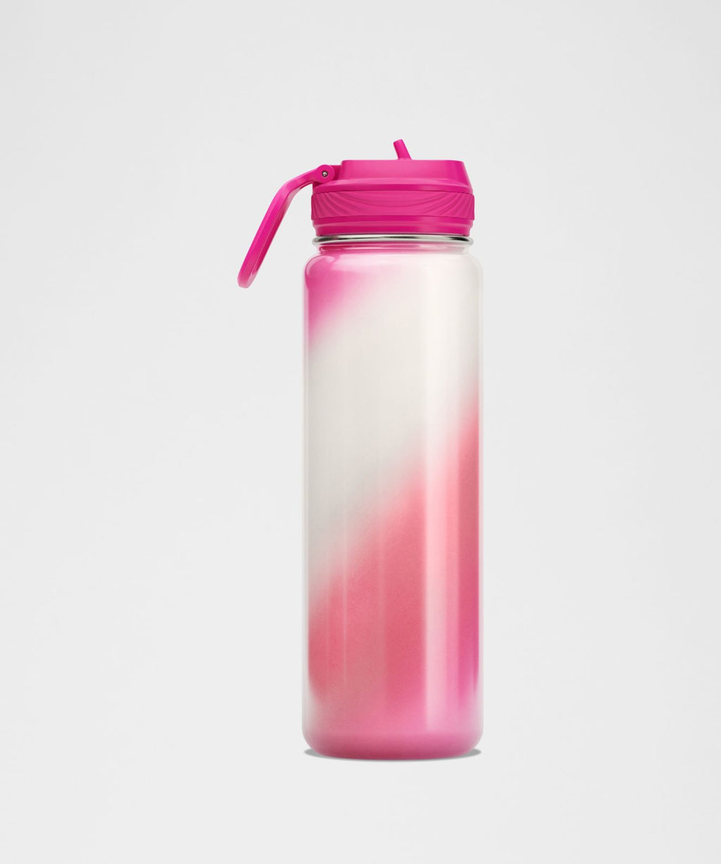 Back to Life Sport Bottle 24oz Straw Lid *Ombre STAR BURST TONE/Pink Flare/Light Ivory/White