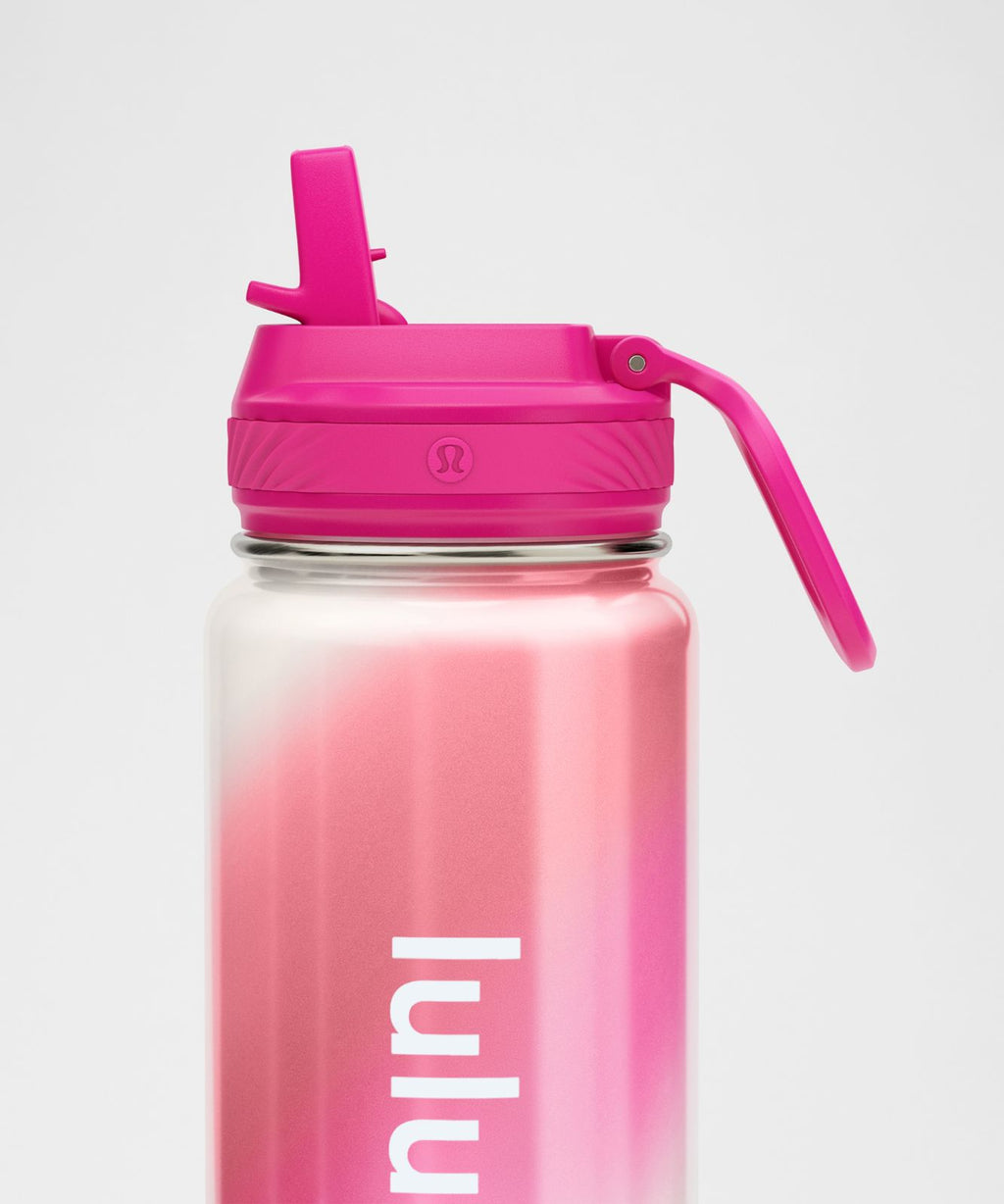 Back to Life Sport Bottle 24oz Straw Lid *Ombre STAR BURST TONE/Pink Flare/Light Ivory/White