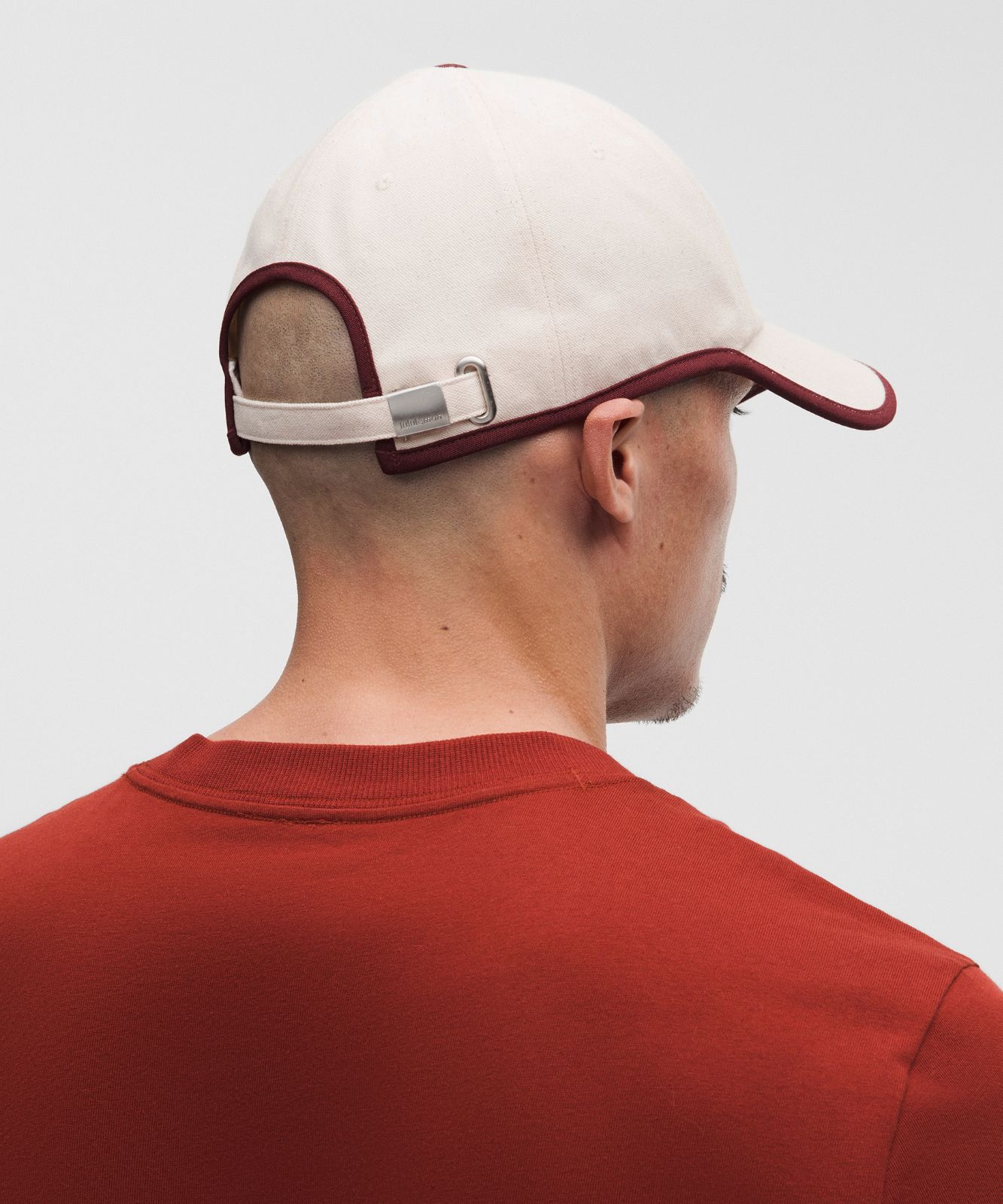 Classic Ball Cap *Cotton Canvas Natural/Cranberry Charm