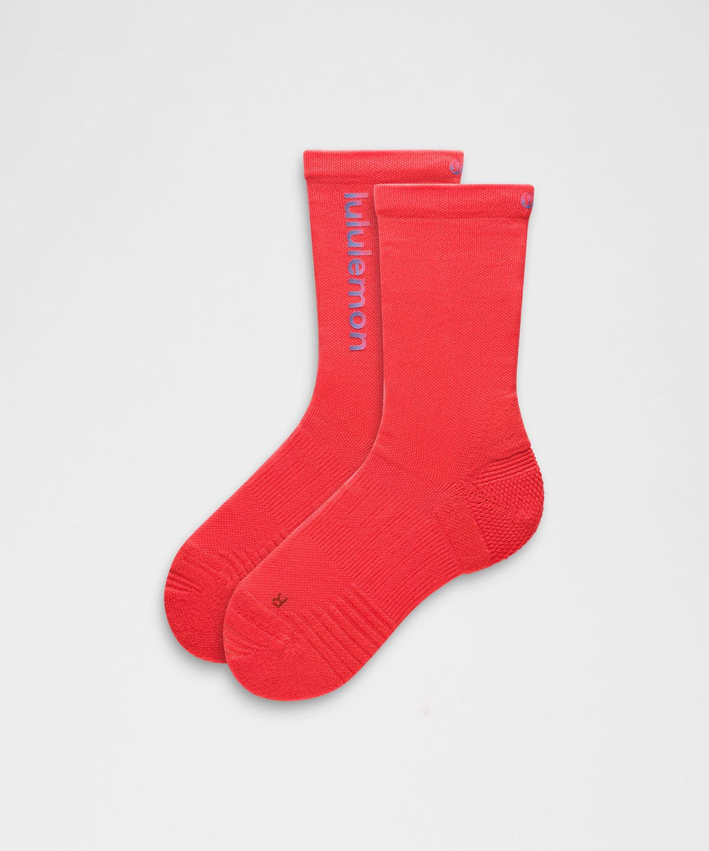 Unisex Power Stride Cushion Crew Socks *Wordmark Star Burst Tone