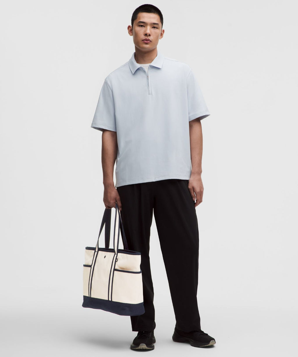 Daily Multi-Pocket Zip-Top Tote Bag 18L Natural/True Navy