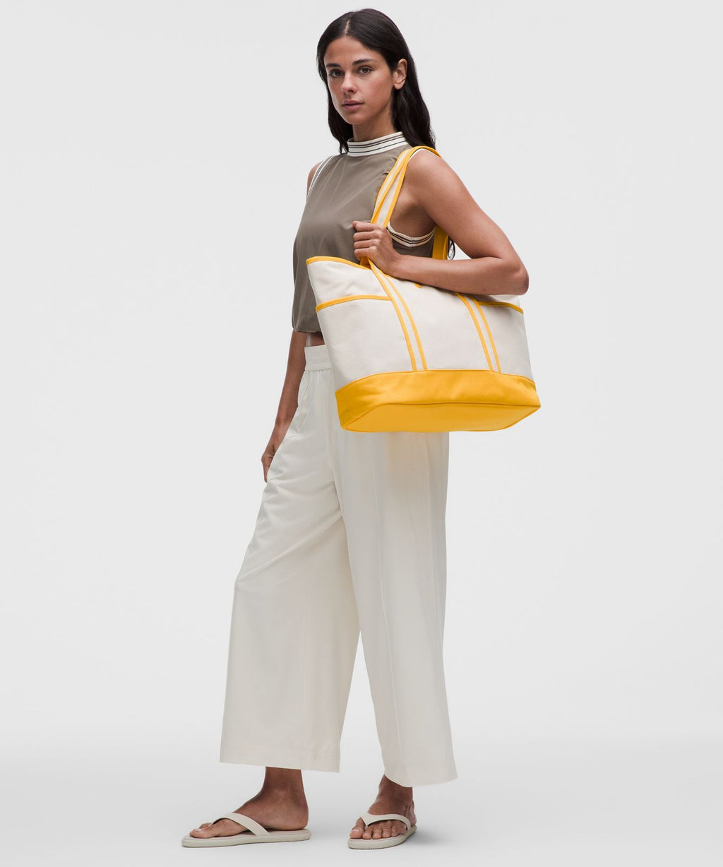 Daily Multi-Pocket Zip-Top Tote Bag 18L Natural/Buttercup