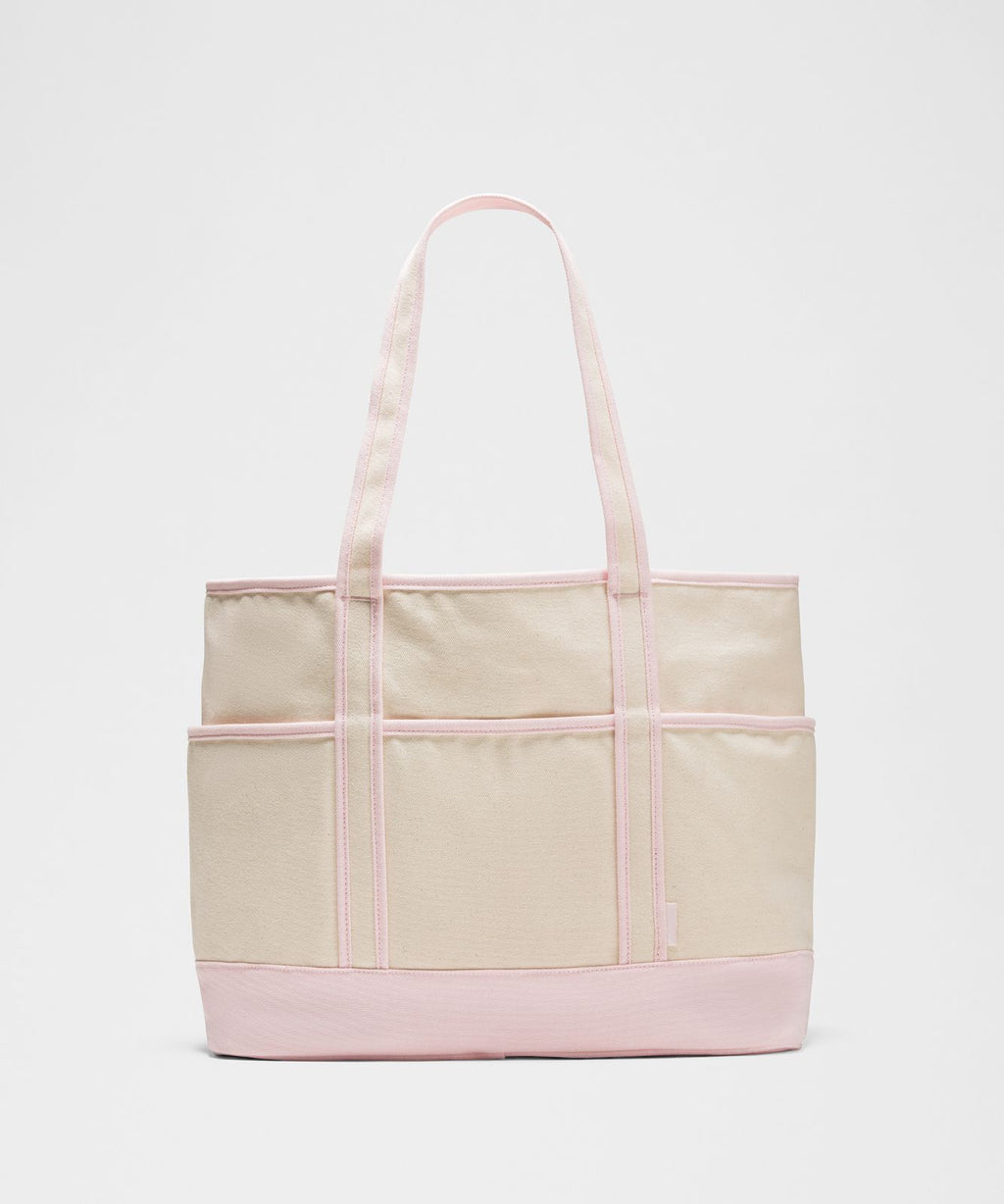 Daily Multi-Pocket Zip-Top Tote Bag 18L Natural/Pink Pearl