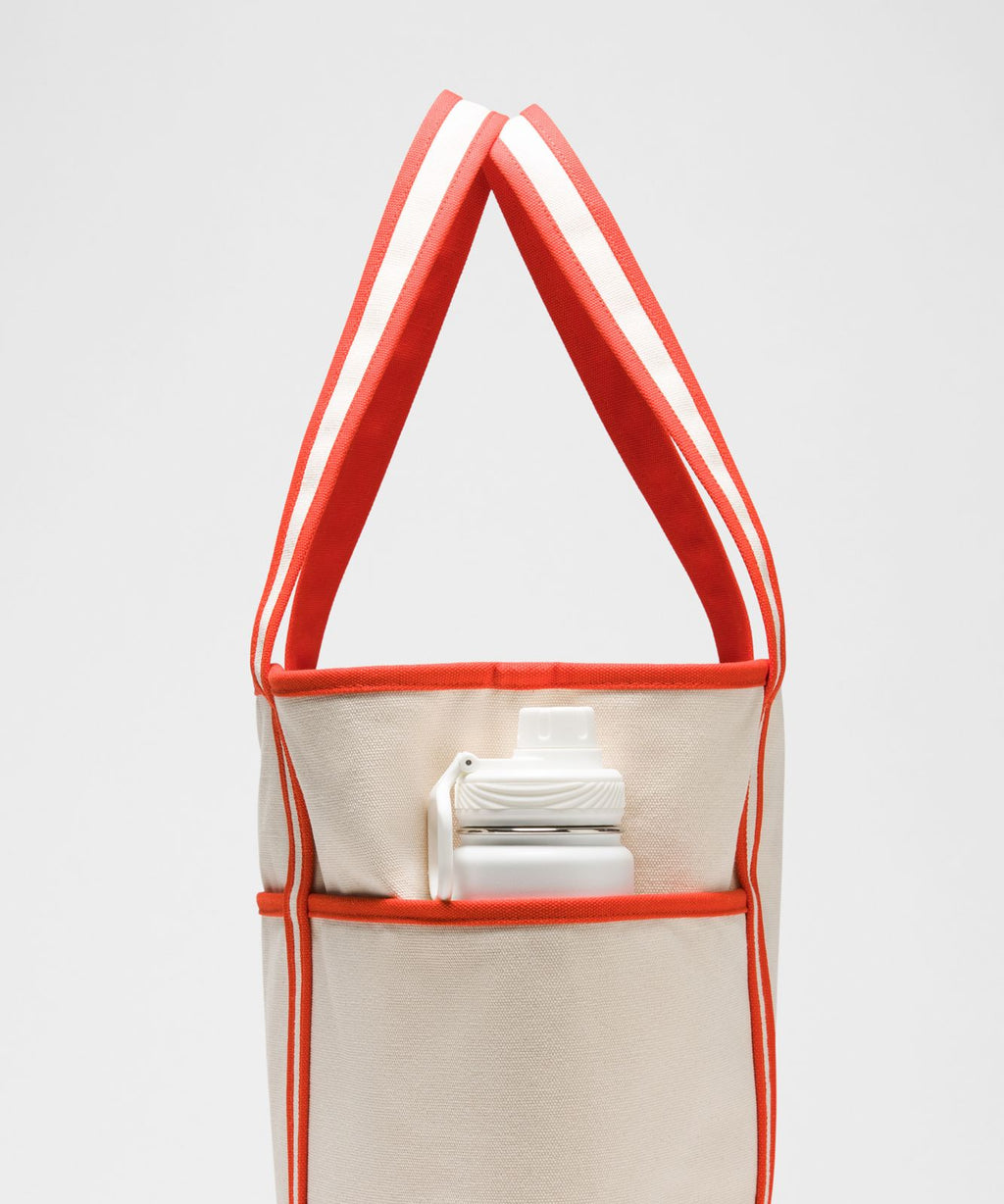 Daily Multi-Pocket Zip-Top Tote Bag 18L Natural/Cherry Ember