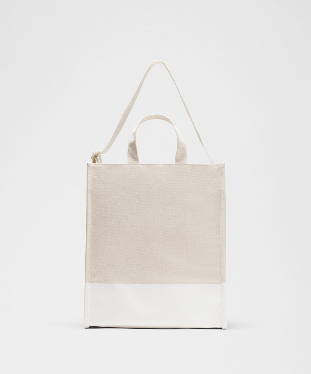 Canvas Market Tote Bag 19L Natural/White