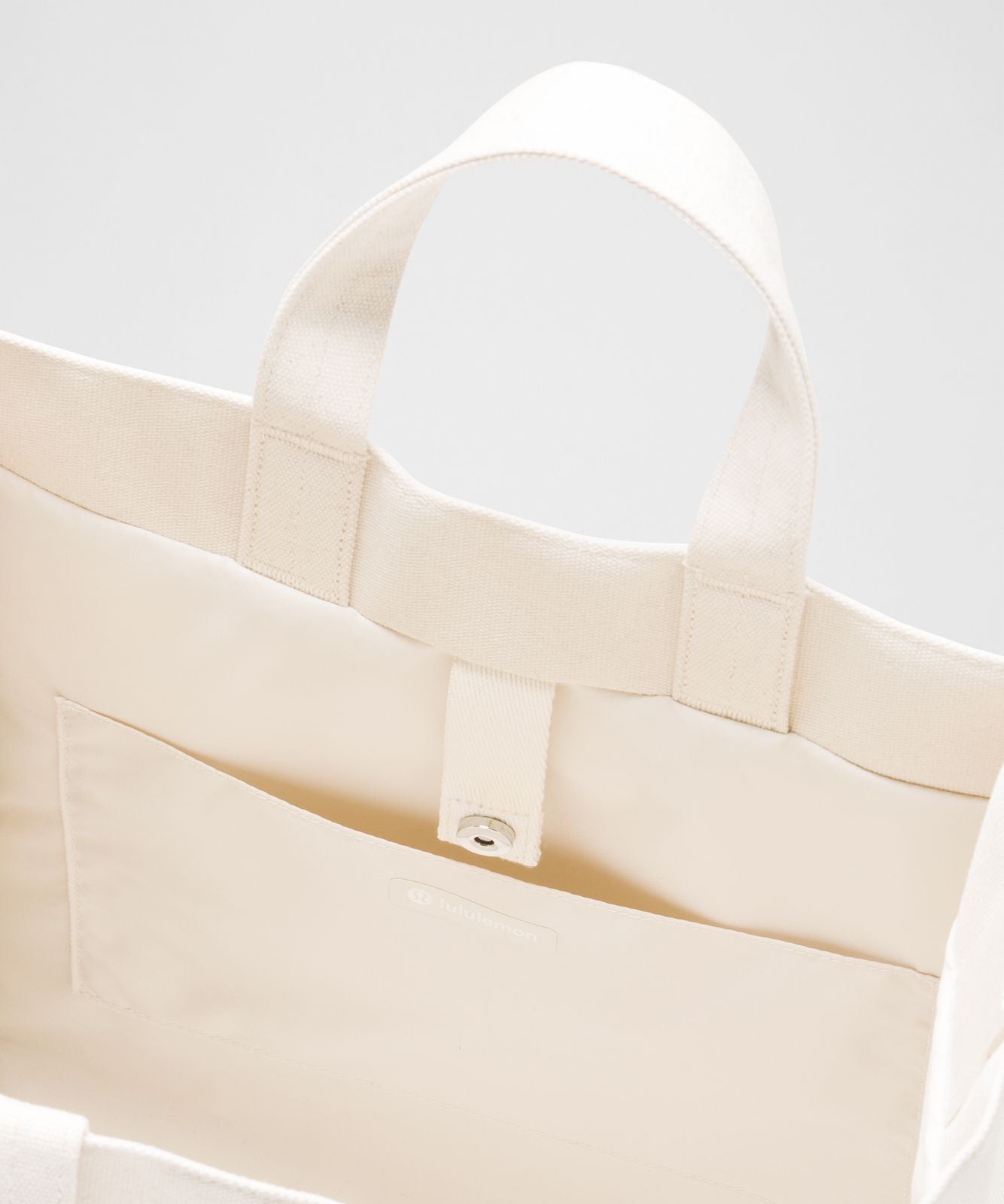 Canvas Market Tote Bag 19L Natural/White