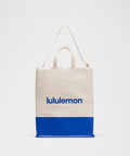Canvas Market Tote Bag 19L Natural/Beach Ball Blue