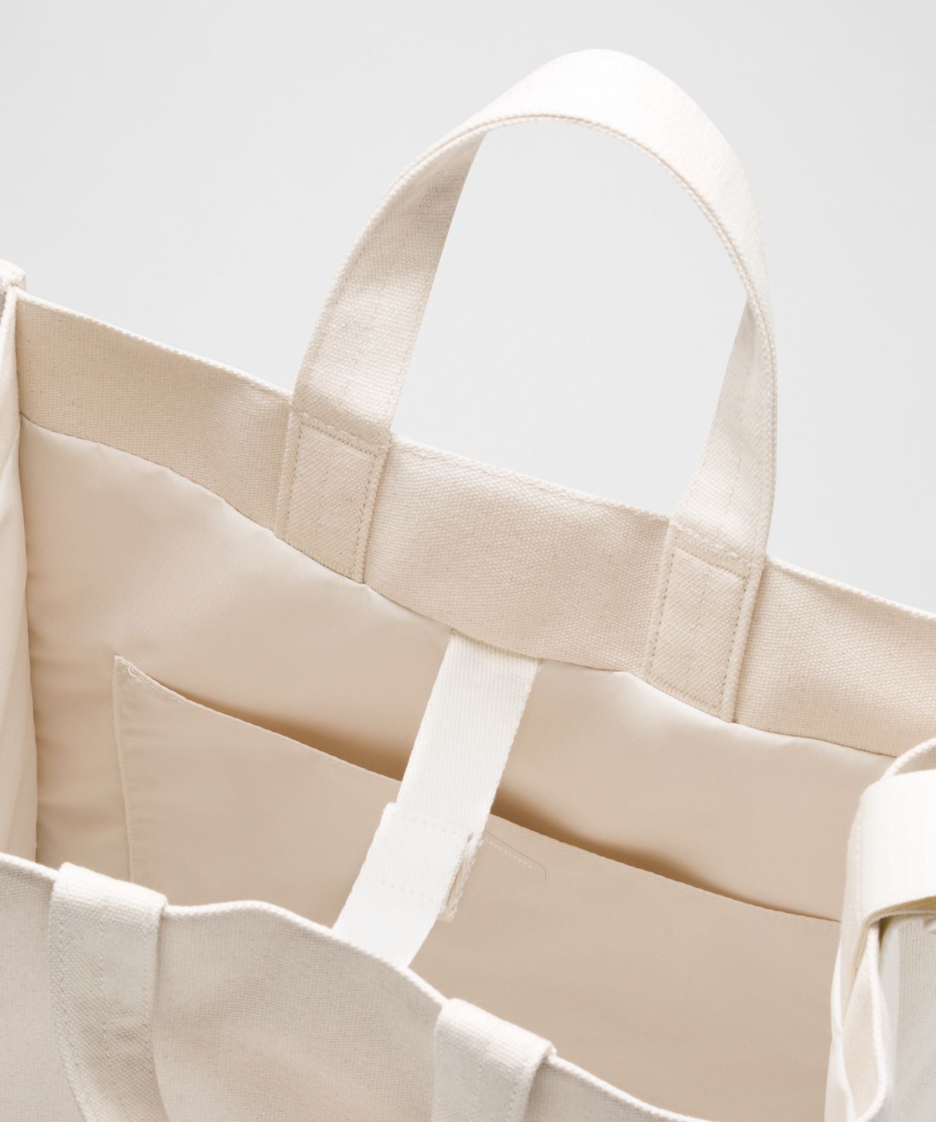 Canvas Market Tote Bag 19L Natural/Beach Ball Blue