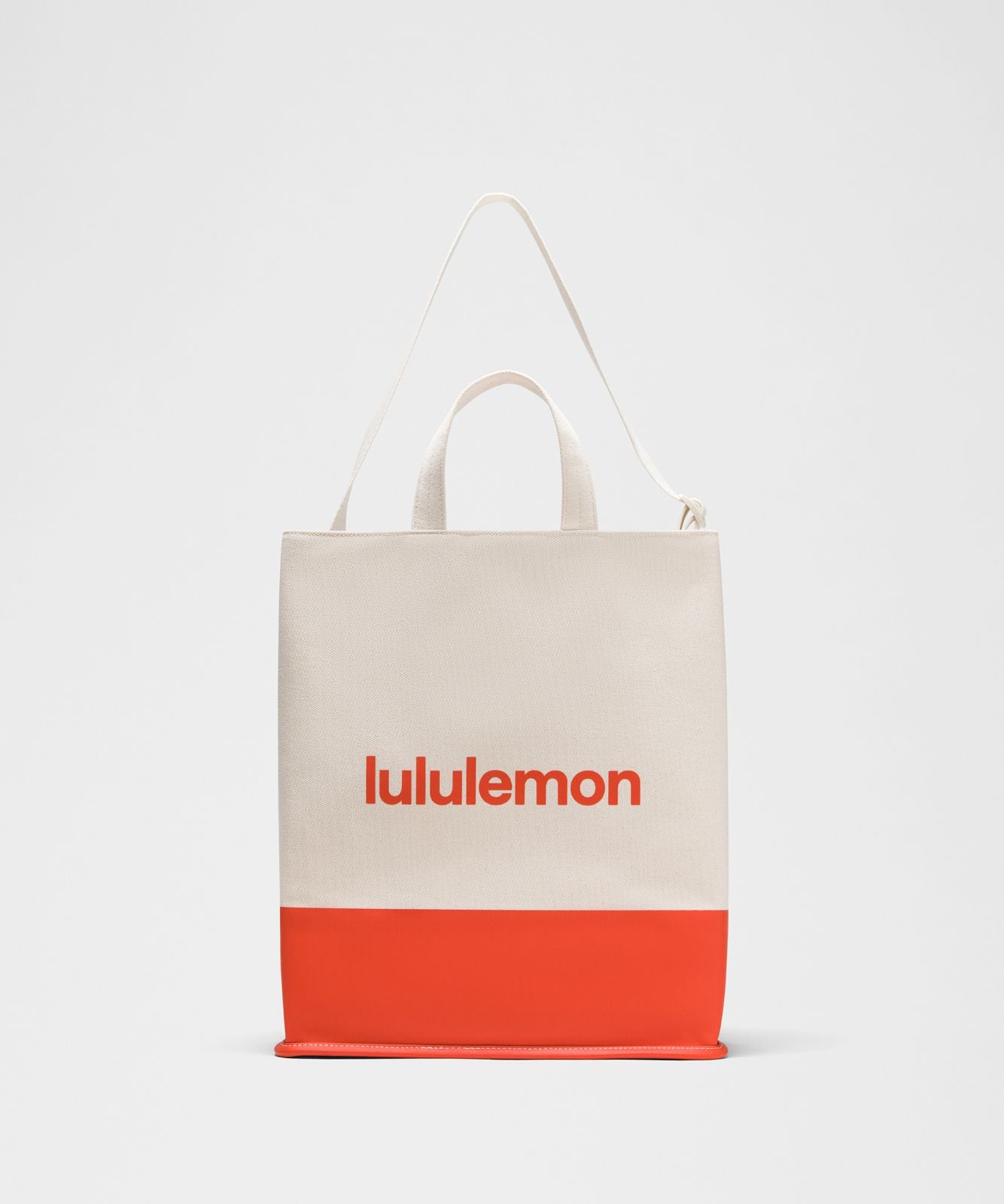 Canvas Market Tote Bag 19L Natural/Cherry Ember