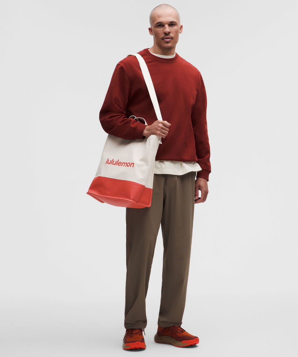 Canvas Market Tote Bag 19L Natural/Cherry Ember