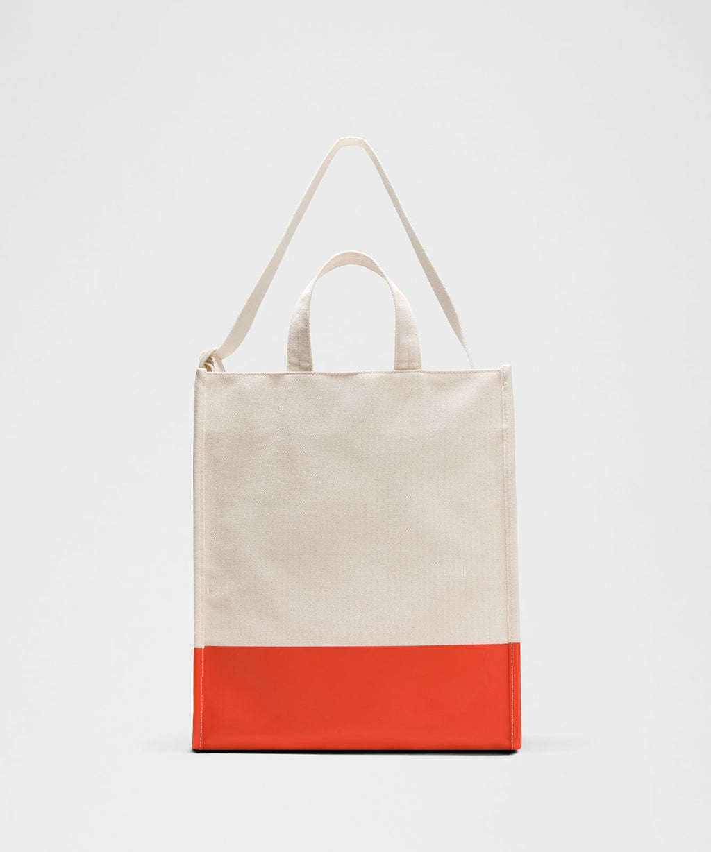 Canvas Market Tote Bag 19L Natural/Cherry Ember