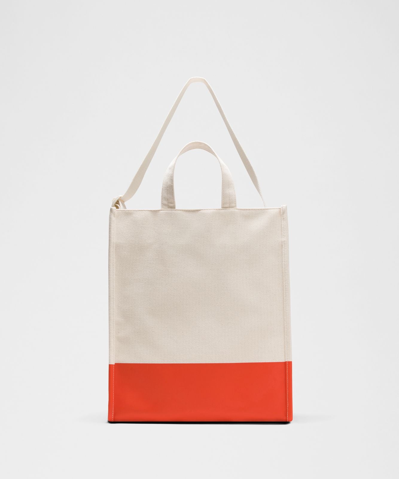 Canvas Market Tote Bag 19L Natural/Cherry Ember