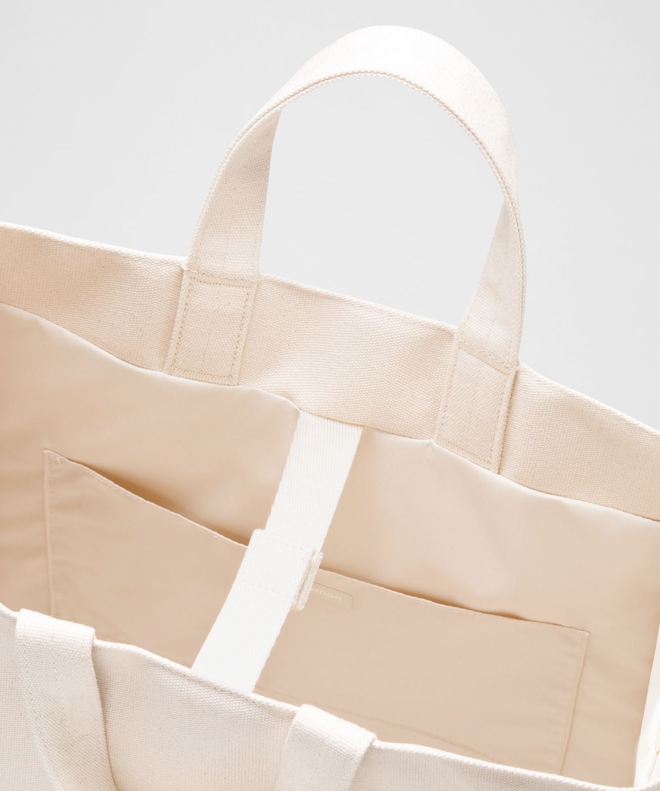 Canvas Market Tote Bag 19L Natural/Cherry Ember