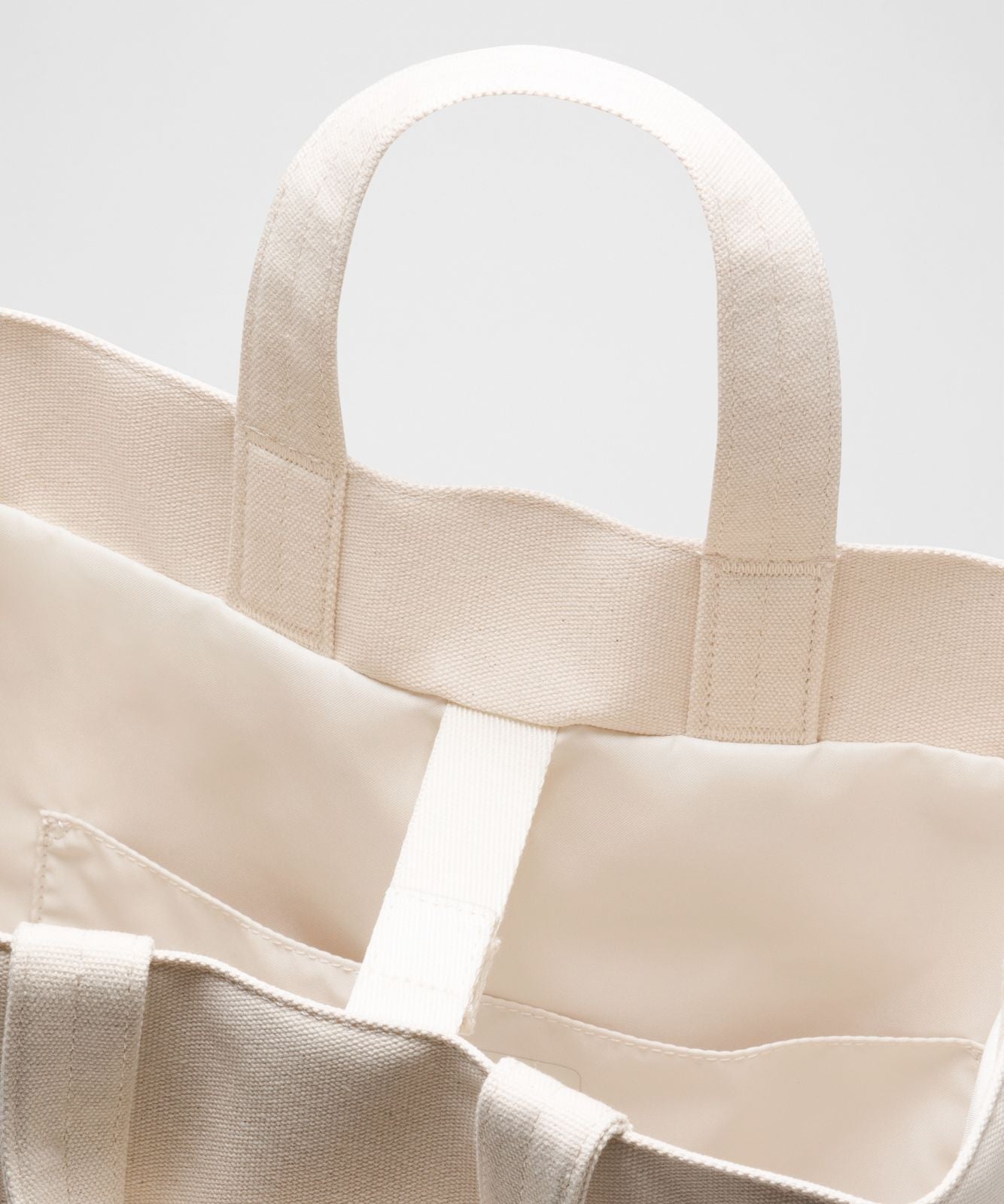 Canvas Market Tote Bag 19L Natural/Lime & Yours