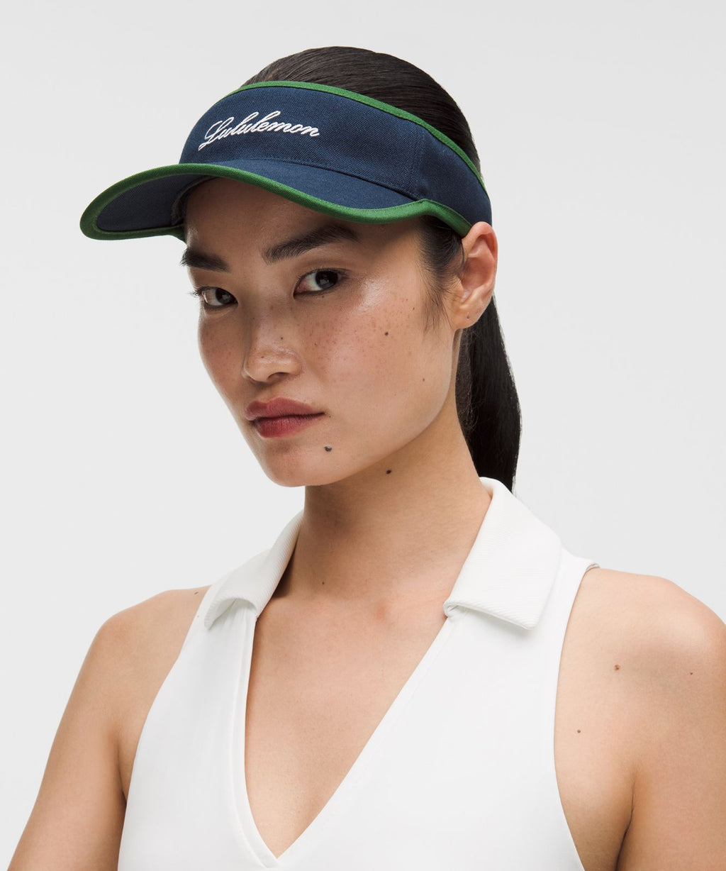 Removable Sweatband Cotton Canvas Visor True Navy/Ivy Grove