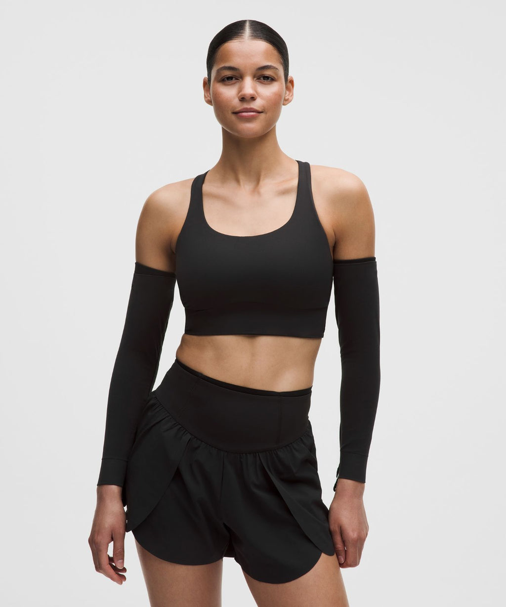 lululemon Go Further Seamless Running Arm Sleeves Black