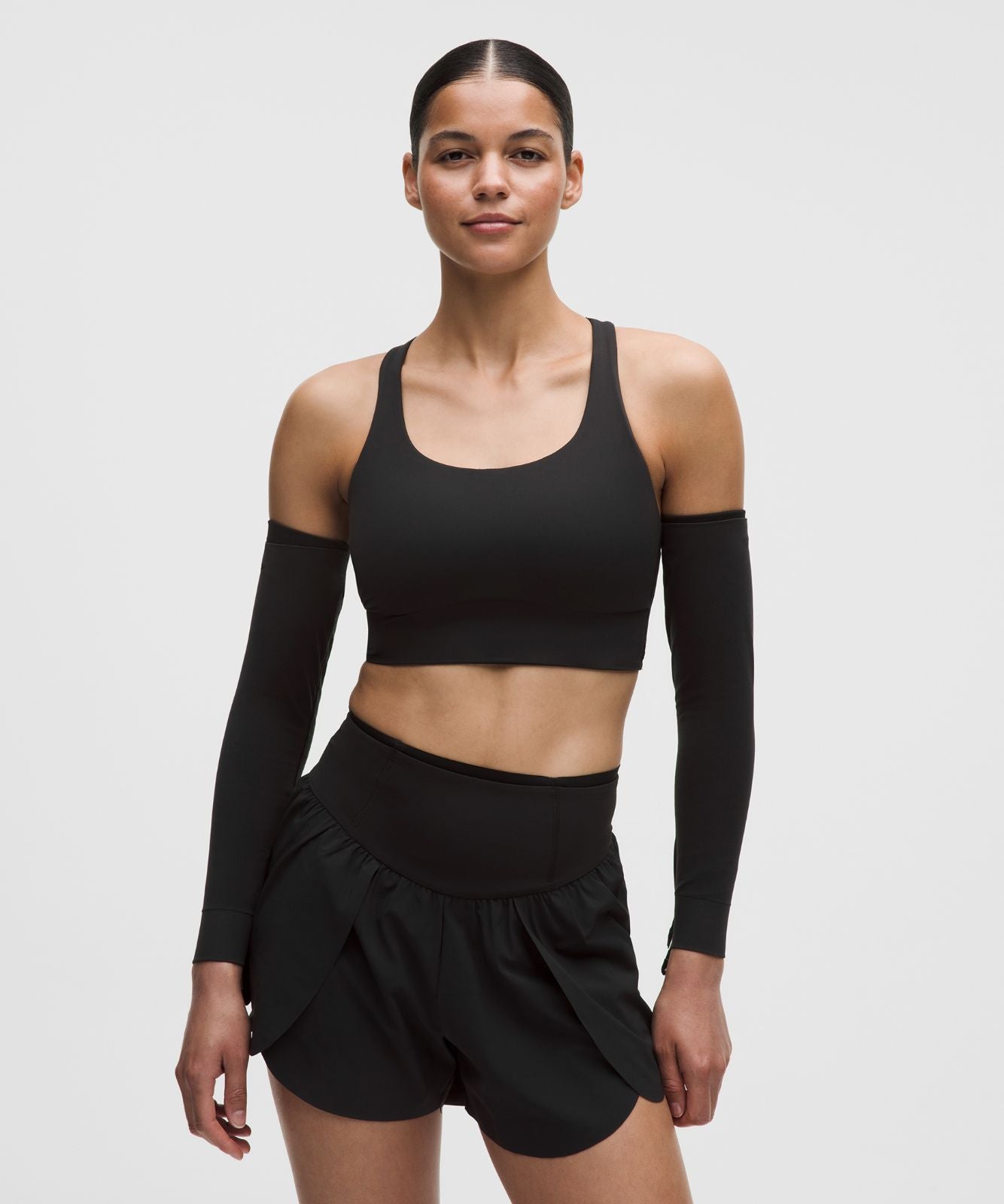 lululemon Go Further Seamless Running Arm Sleeves Black