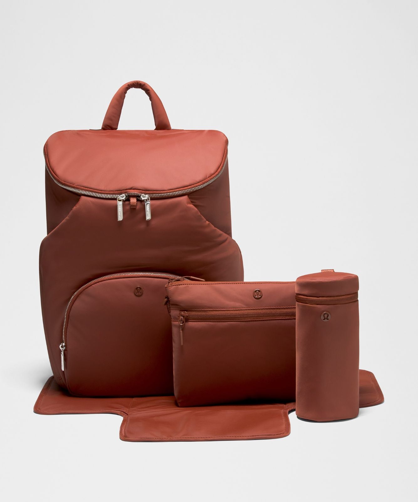 New Parent Backpack 22L Cranberry Charm/Silver