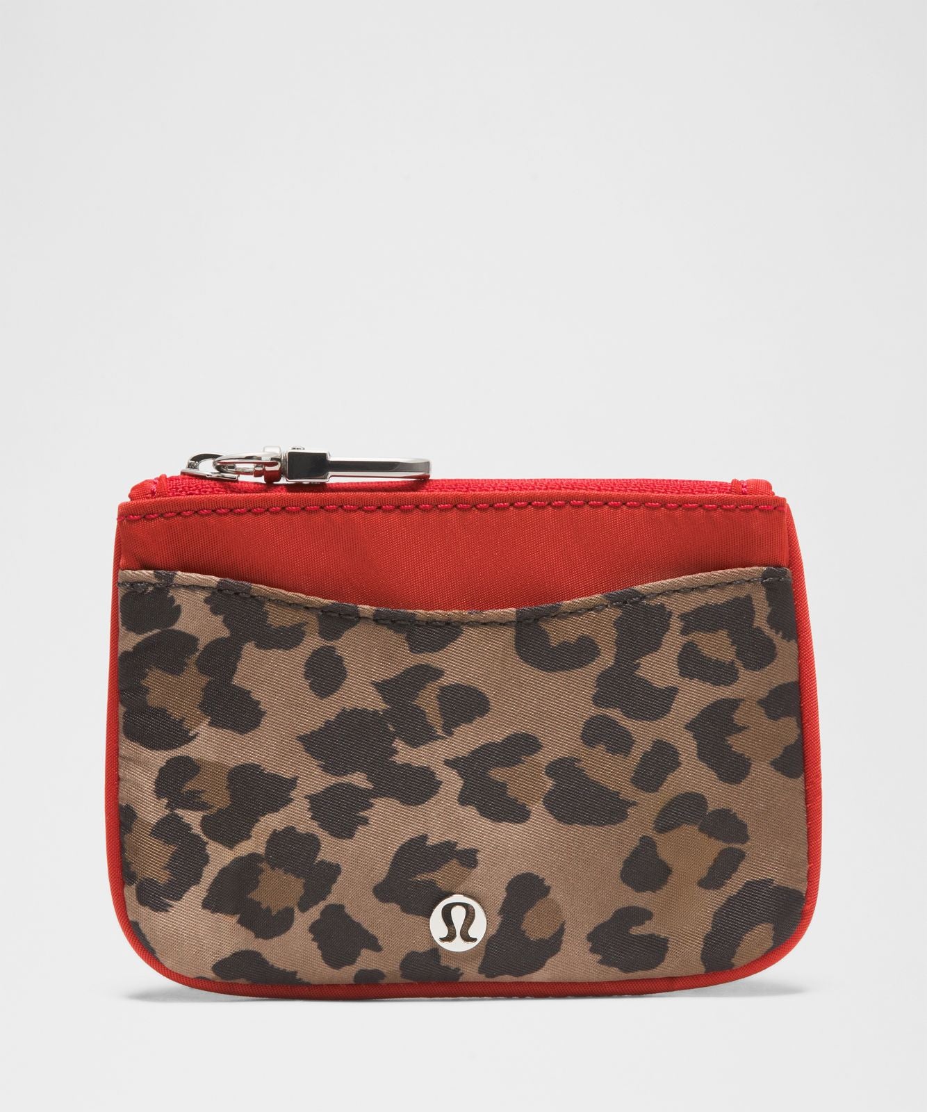 Clippable Card Holder True Leopard Multi/Oxford Red/Silver