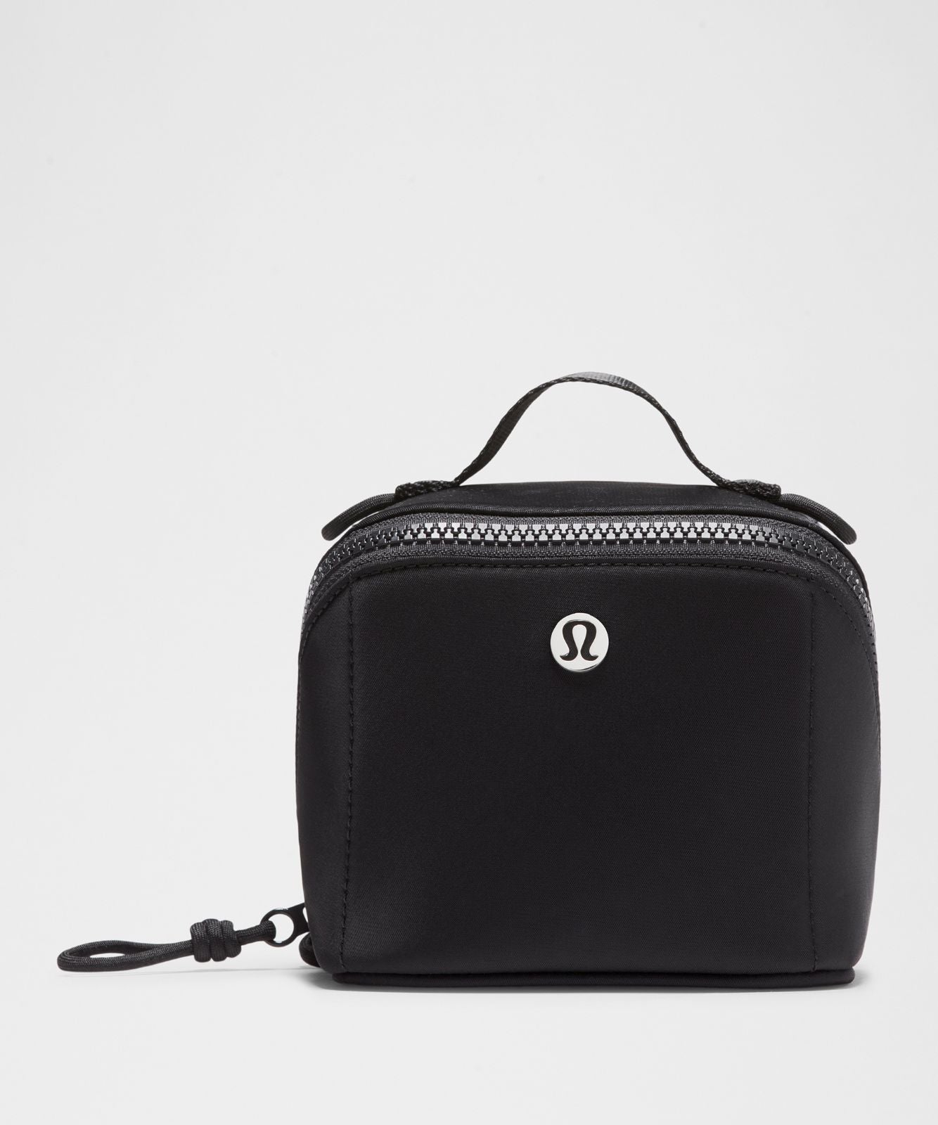 Open-Flat Toiletry Bag Small Black/Silver