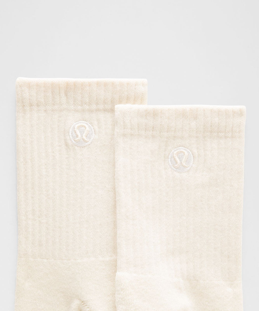 Unisex Daily Essential Quarter Socks Light Ivory