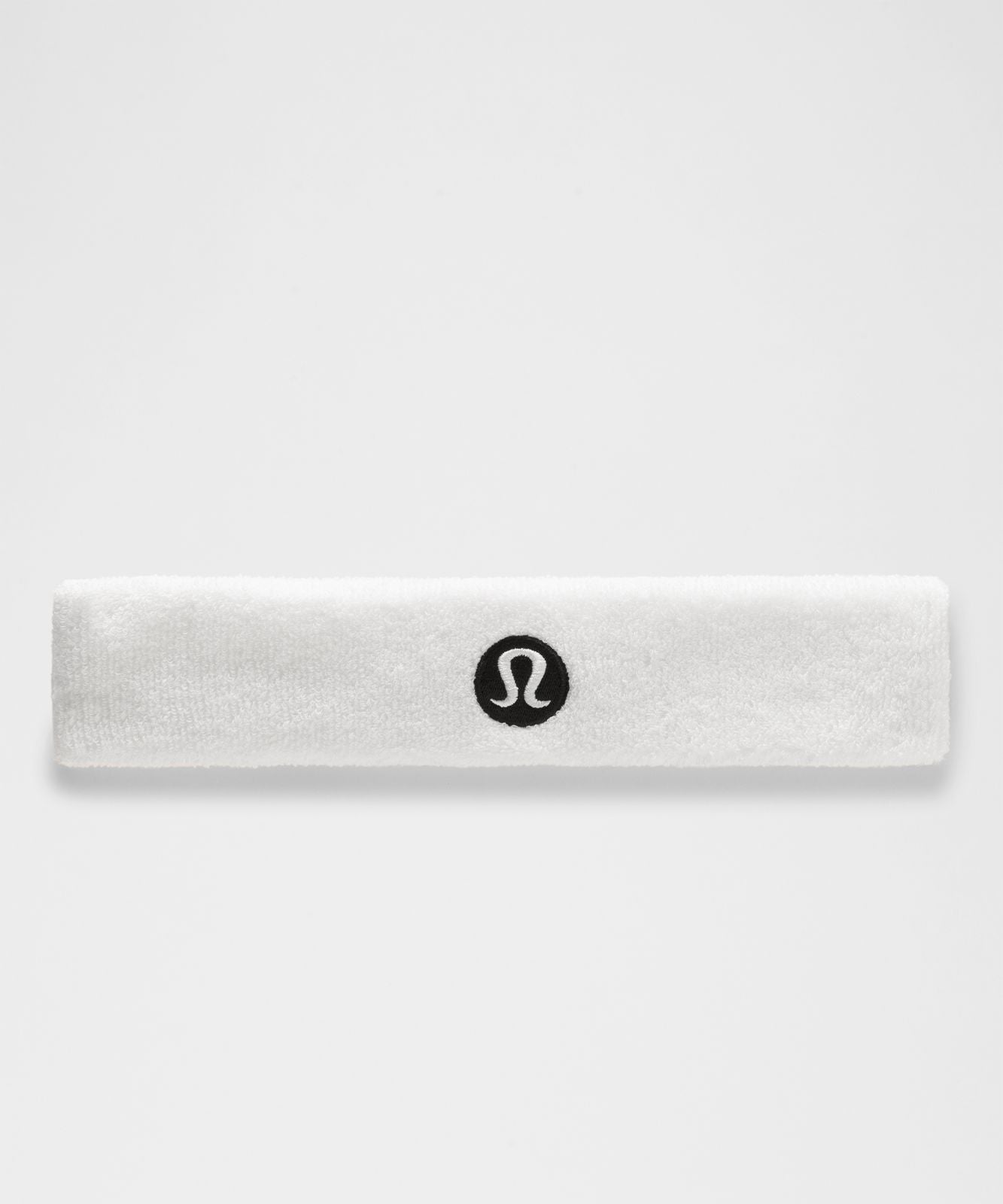High-Pile Cotton Terry Sweatband White