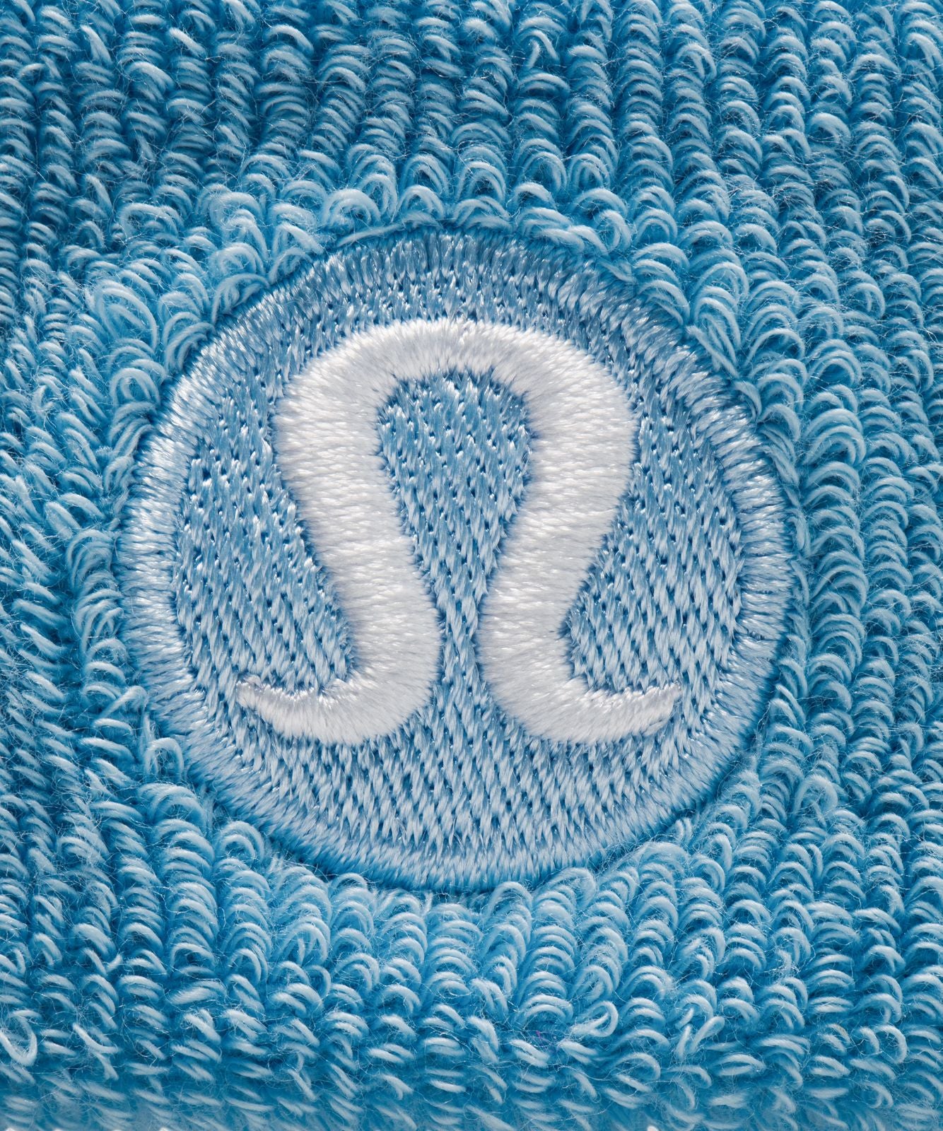 High-Pile Cotton Terry Sweatband Dreamy Blue/White