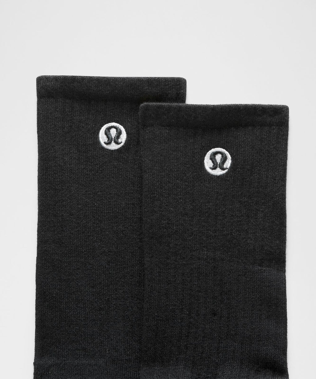 Unisex Daily Essential Crew Socks *6 Pack Black