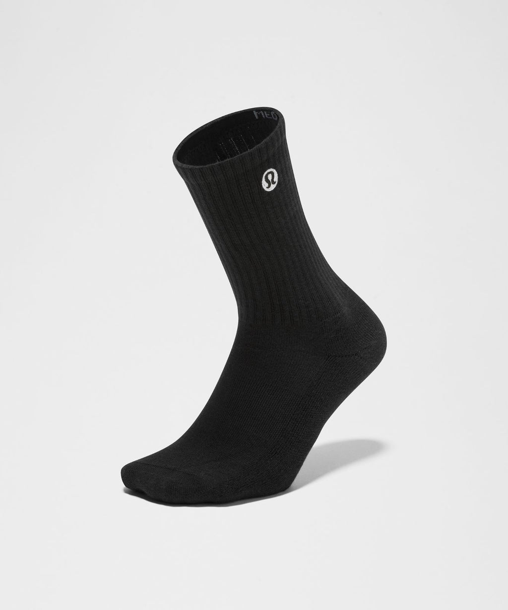 Unisex Daily Essential Crew Socks *6 Pack Black