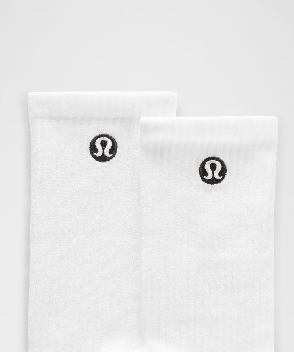 Unisex Daily Essential Crew Socks *6 Pack White