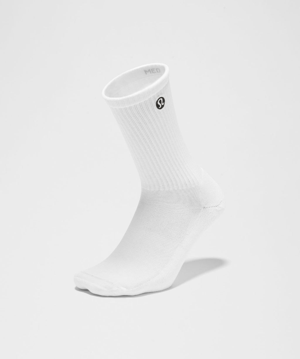 Unisex Daily Essential Crew Socks *6 Pack White