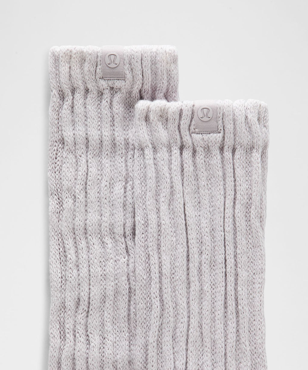 Unisex Slouch Socks Heathered Icy Taupe