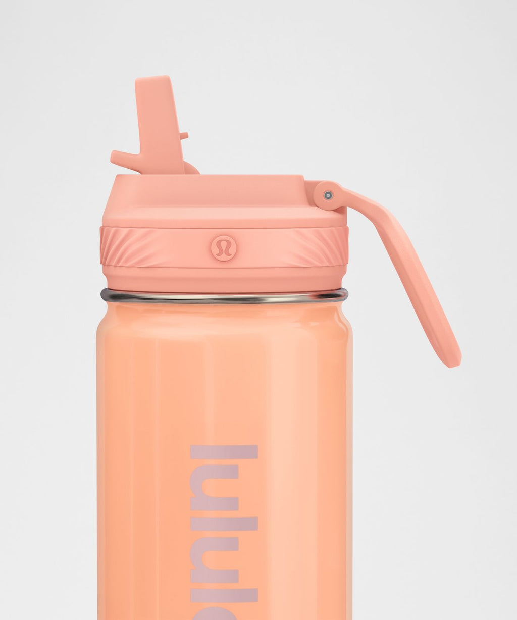 Back to Life Sport Bottle 18oz Straw Lid *Shine Plum Peach/Pink Pearl