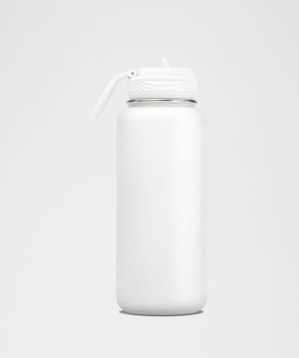 Back to Life Sport Bottle 32oz *Straw Lid White